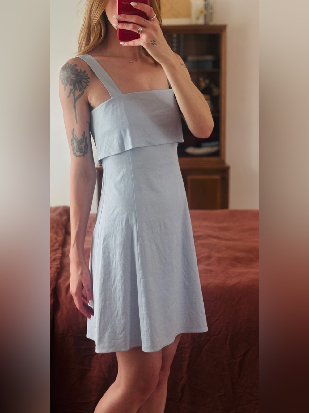 Theory pale blue mini dress